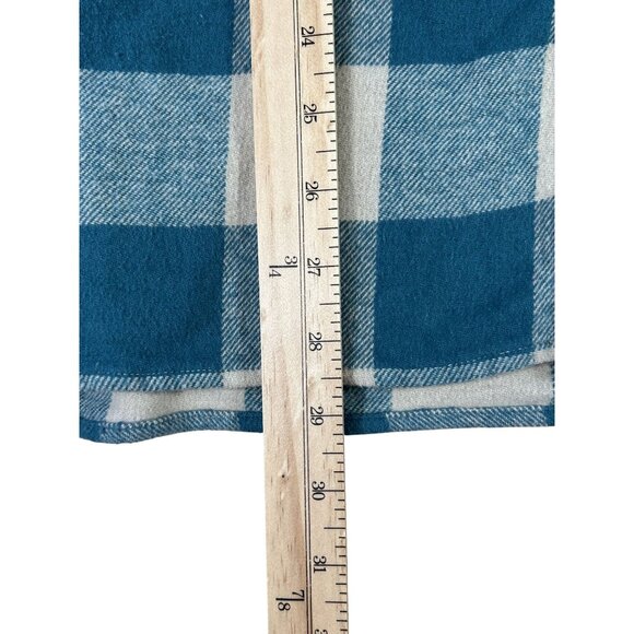 Levi's Flannel Button Up Shirt Teal Plaid Men's XL Soft Cotton Casual Workwear - Picture 5 of 8